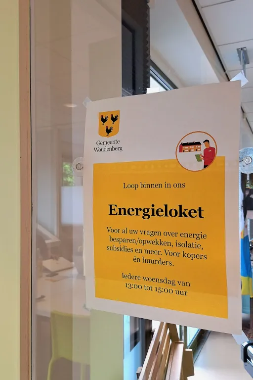 Afbeelding van de deur van het energieloket in het Cultuurhuis