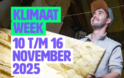 Klimaatweek - man met isolatie
