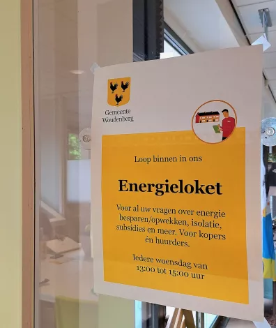 Afbeelding van de deur van het energieloket in het Cultuurhuis