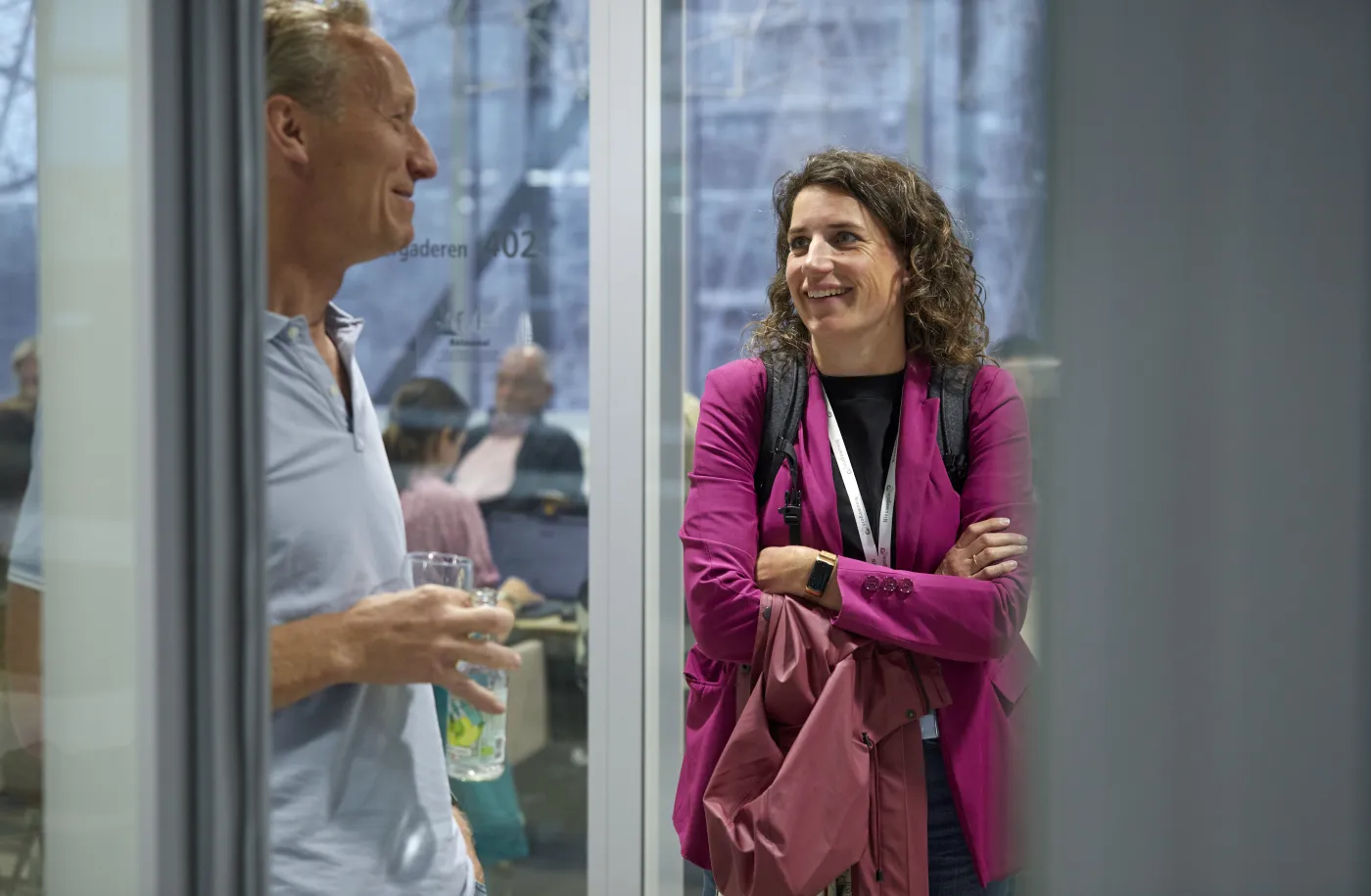 Twee bewoners in gesprek