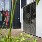 De buiten-unit van de all electric warmtepomp